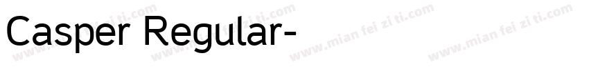 Casper Regular字体转换